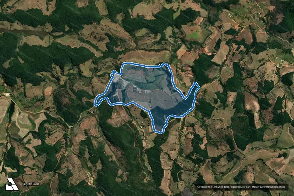 Imagem de satélite de FAZENDAS GUARARA E SERTÃO - Parte 1 em Santana dos Montes - MG
