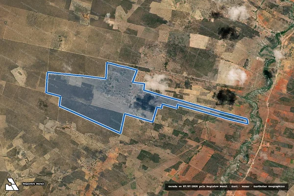 Imagem de satélite de FAZENDA ALAZÃO - Parte 1 em Ourolândia - BA