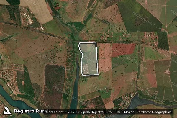 Imagem de satélite de FAZENDA BONITO, LUGAR CÓRREGO DO BÁLSAMO em Campina Verde - MG