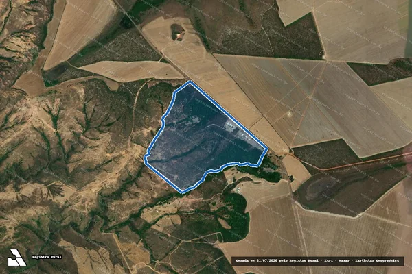 Imagem de satélite de FAZENDA COLÚMBIA - 001 em Unaí - MG
