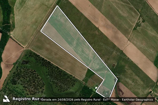 Imagem de satélite de PE POTREIRO GRANDE - LOTE 47 em Rosário do Sul - RS