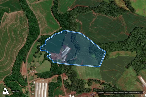 Imagem de satélite de LOTE RURAL Nº 48-A DA GLEBA Nº 24-DV - em Dois Vizinhos - PR