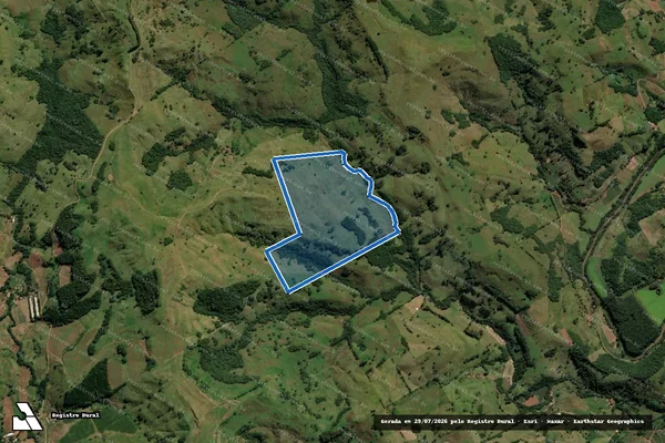 Imagem de satélite de FAZENDA DAL PIZZOL - LOTES RURAIS N°S 30 E 31 E PARTE DO LOTE RURAL N° 32 - Única em Saltinho - SC