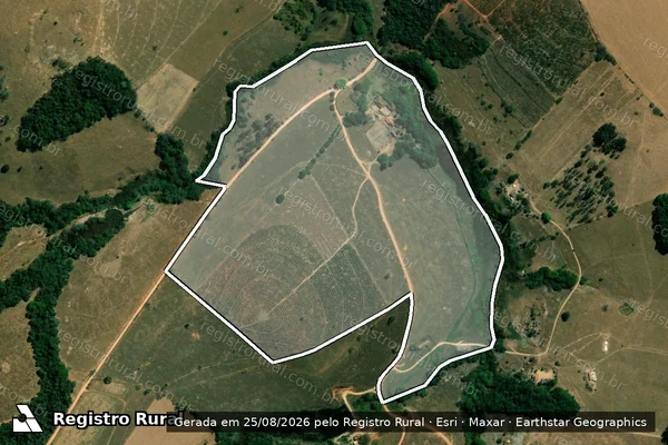 Imagem de satélite de Fazenda São João - Parte 3 em Campo Belo - MG