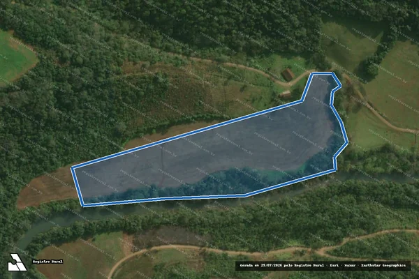 Imagem de satélite de Parte do Lote Rural nº 464 - Parcela 1 em Paraíso - SC