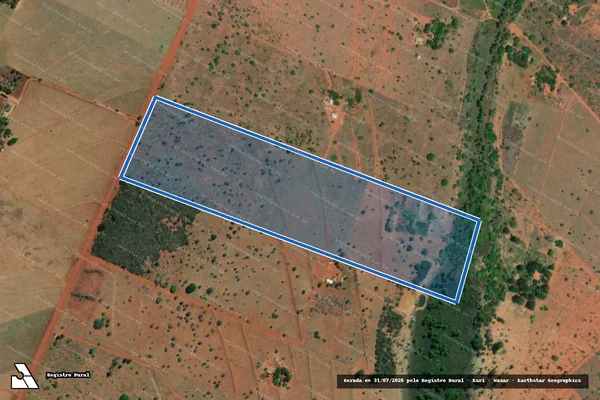 Imagem de satélite de Lote 012 - Projeto de Assentamento Nova Tangará - Parte 1 em Uberlândia - MG