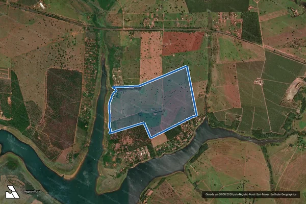 Imagem de satélite de Fazenda Bonito ?Sítio Jacilândia? - Parte 1 em Campina Verde - MG