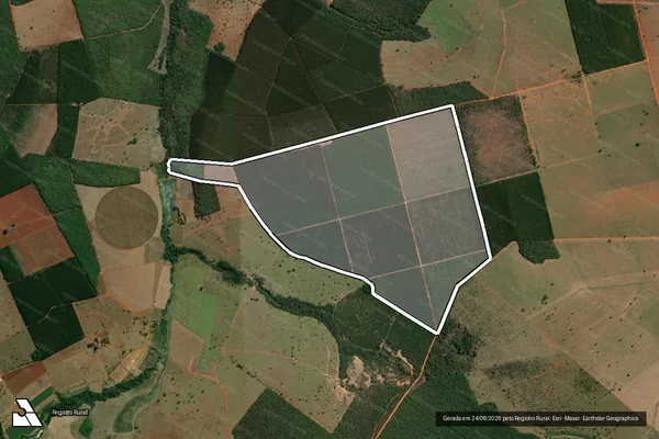 Imagem de satélite de Fazenda Bocaina e Capão das Almécegas - Parte 1 em Pompéu - MG
