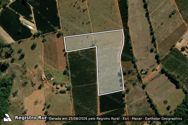 Imagem de satélite de FAZENDA OURO VERDE - FAZENDA OURO VERDE em Cristais - MG
