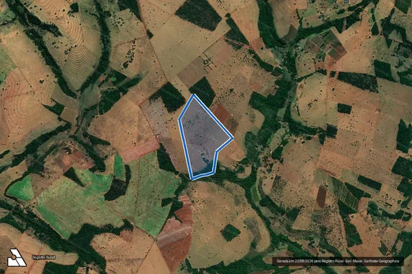 Imagem de satélite de Fazenda do Barreiro - Parcela 1 em Monte Alegre de Minas - MG
