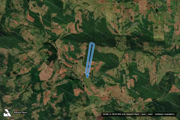Imagem de satélite de Parte do Lote Rural nº 22 - Parcela 1 em Barra Bonita - SC
