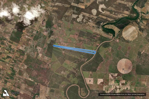 Imagem de satélite de FAZENDA CORRENTE - PARTE 1 em Flores de Goiás - GO