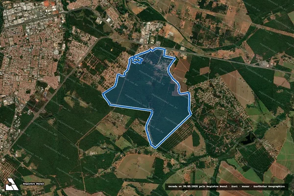 Imagem de satélite de Fazenda Violanta ou Campo Novo - Parcela 1 em Bauru - SP
