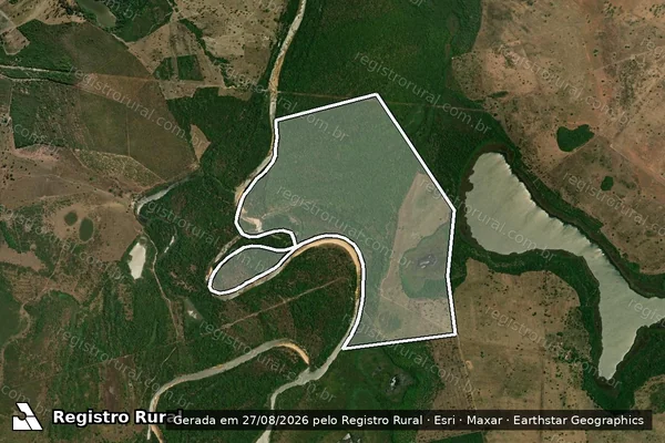 Imagem de satélite de FAZENDA LAGO DO PEIXE II Parte Remanescente do Lote 03 Loteamento Lagoa Grande nº 02 em Formoso do Araguaia - TO
