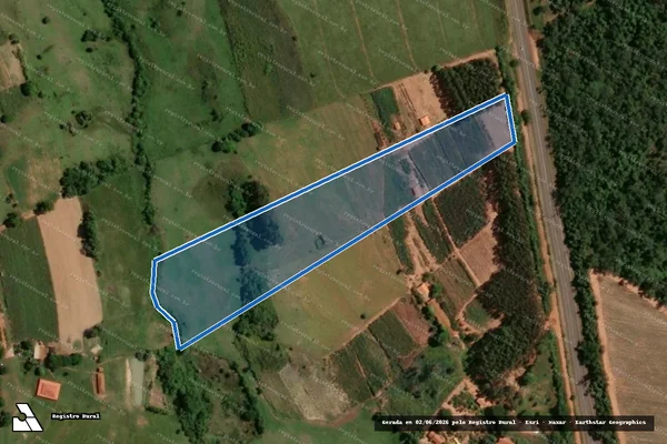 Imagem de satélite de Sitio Santo Antônio- Gleba 02 - PARTE 1 em Iacanga - SP