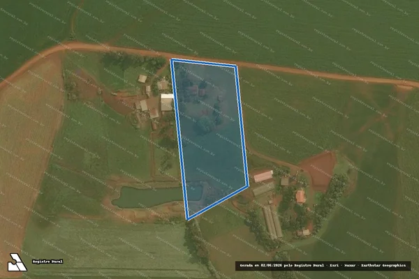 Imagem de satélite de Granja Joaninha Martins e Silva - Gleba 01 em Palmeira das Missões - RS