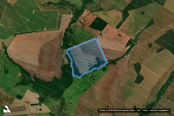 Imagem de satélite de PARTE DA FAZENDA BELO HORIZONTE - Parte 1 em Nova Alvorada do Sul - MS