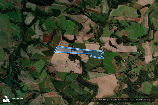 Imagem de satélite de Lote nº 248 do Imóvel Rio das Cobras - 01 em Quedas do Iguaçu - PR