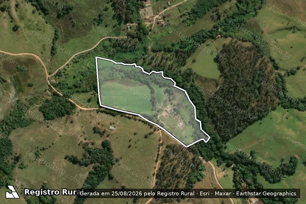 Imagem de satélite de FAZENDA CÓRREGO D`AREIA - PARCELA 02 em Campo Belo - MG