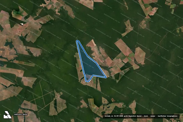 Imagem de satélite de Fazenda Panamá II - Mat. 11.334 A - Parte 2 em Nova Maringá - MT