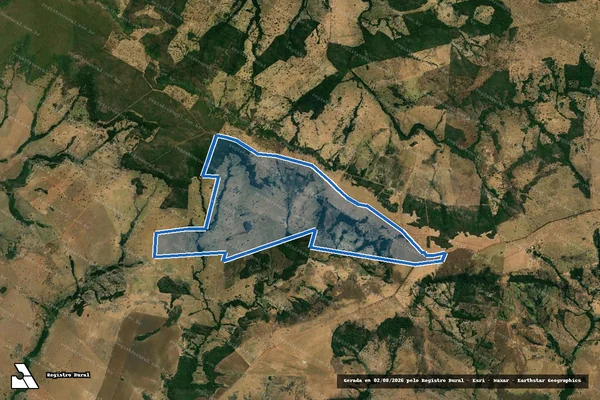 Imagem de satélite de FAZENDA CÓR. DO MEIO, FURNA E MANGUEIRA - 001 em Jussara - GO