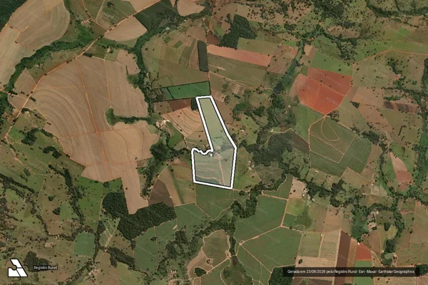 Imagem de satélite de FAZENDA CÓRREGO GRANDE - Parte 01 em Carmo do Rio Verde - GO