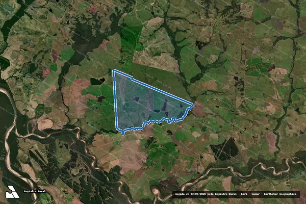Imagem de satélite de Fazenda Dona Branca / Única em São Vicente do Sul - RS