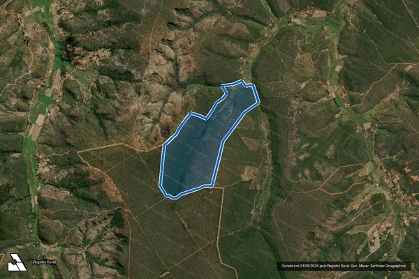 Imagem de satélite de FAZENDA SALTO - Parte 1 em Rio Pardo de Minas - MG