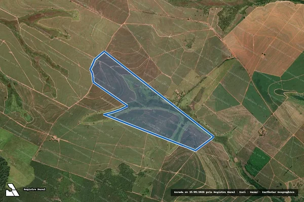 Imagem de satélite de Fazenda São Sebastião da Serrinha - Matrícula N° 9305 em Guararapes - SP