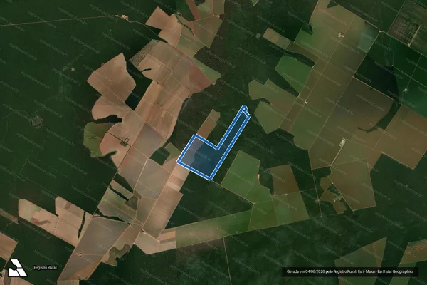 Imagem de satélite de FAZENDA SÃO CARLOS - PARTE B em Santa Carmem - MT