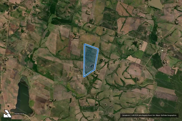 Imagem de satélite de Planta - PE Missões do Alto Uruguai - Lote 08A - Lote 08A em Hulha Negra - RS