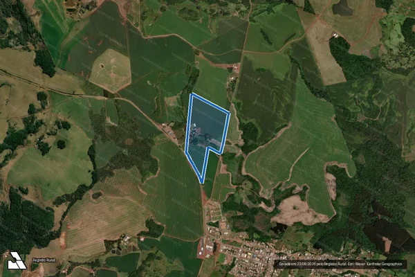 Imagem de satélite de PARTE DO QUINHÃO Nº 02 DA DIVISÃO JUDICIAL QUINHÃO Nº 03 DA FAZENDA CHOPIM - Parcela 1 em Honório Serpa - PR