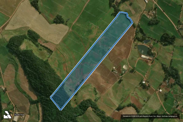 Imagem de satélite de LOTE RURAL N.95 - Parte 1 em Dionísio Cerqueira - SC