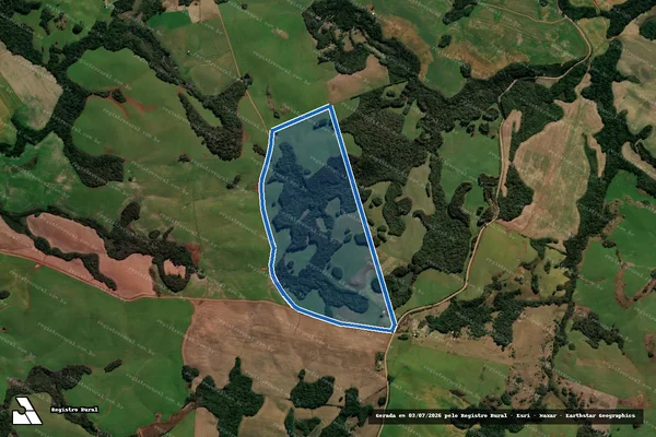 Imagem de satélite de Fazenda do Tanque - Matrícula nº 10.886 em Lagoa Vermelha - RS