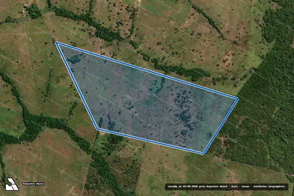 Imagem de satélite de FAZENDA SANTO ANTONIO - LOTE 39 (PICBS - GL "E") - Matrícula 175 em Arapoema - TO