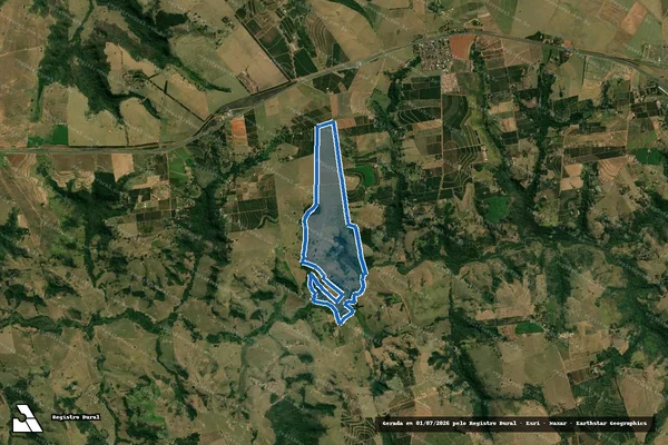 Imagem de satélite de SITIO SÃO JOSÉ, SITIO SÃO JOAQUIM, SITIO SANTO ANTONIO, SITIO KOMORI - FAZENDA SÃO JOSÉ ? GLEBA ?A? em Vera Cruz - SP