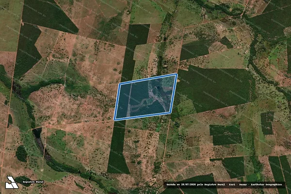 Imagem de satélite de Lote 33 - Projeto de Assentamento Lagoa do Genipapo - Lote 33 ? P.A. Lagoa do Genipapo em Nova Crixás - GO