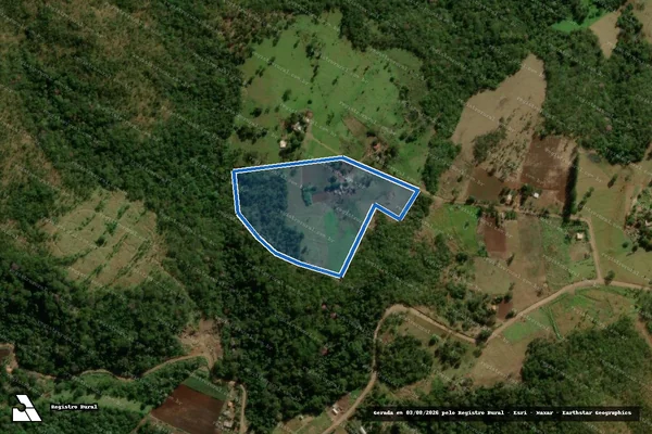 Imagem de satélite de Projeto de Assentamento Santa Mônica - Lote 85 CUT em Terenos - MS