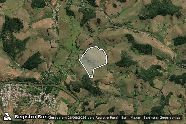 Imagem de satélite de FAZENDA SANTA BÁRBARA - Parcela 1 em Patrocínio do Muriaé - MG