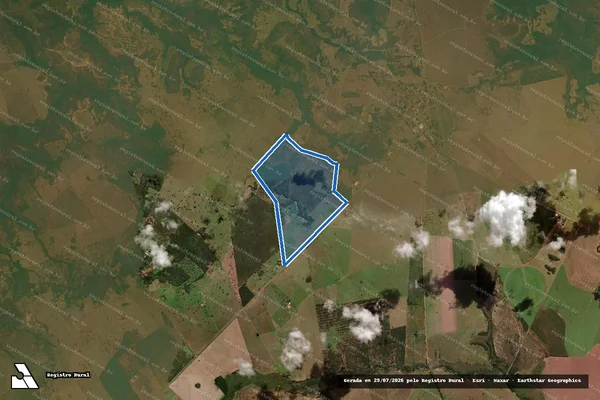 Imagem de satélite de FAZ. OURO VERDE - Parte 1 em Camapuã - MS