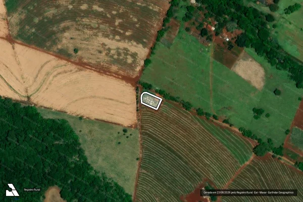 Imagem de satélite de LOTES DE TERRAS RURAIS Nº 07 - SITIO BELA VISTA - ESTAÇÃO TRATAMENTO ESGOTO em Jaú - SP