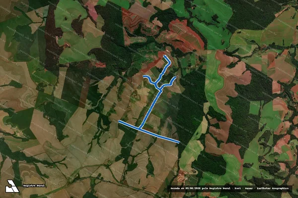 Imagem de satélite de Estrada Vicinal 02 do Lote n. 31-PAST, da Colônia Centenário -  Estrada Vicinal 02 em Cascavel - PR