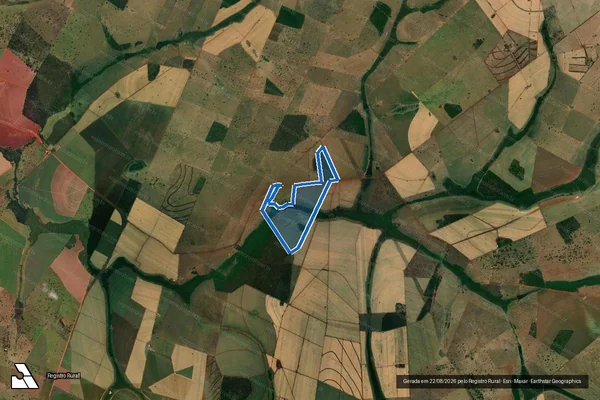 Imagem de satélite de FAZENDA BARREIRO - GLEBA 01 em Limeira do Oeste - MG