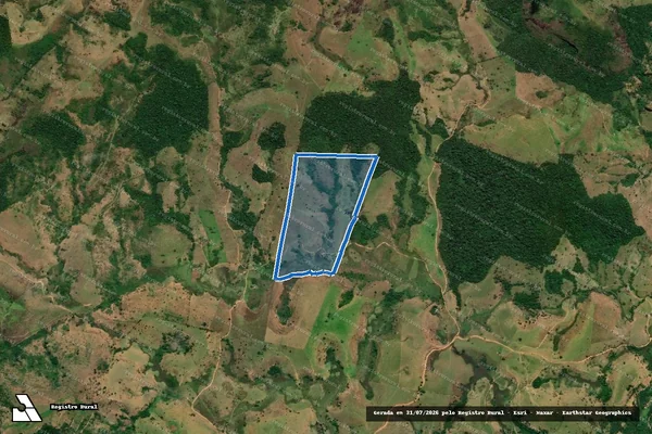 Imagem de satélite de FAZENDA CACHOEIRA BONITA - Parte 1 em Itanhém - BA