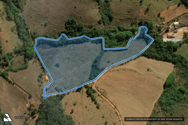 Imagem de satélite de FAZENDA DOS MELOS - GLEBA ?A? em São Tiago - MG