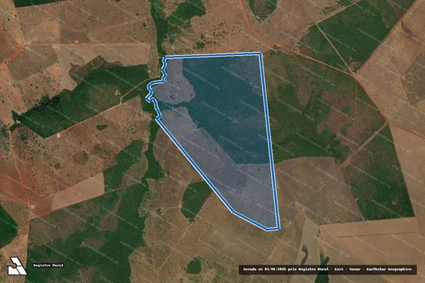 Imagem de satélite de Fazenda Mato Dentro, LOTE-32 - 001 em Divinópolis do Tocantins - TO