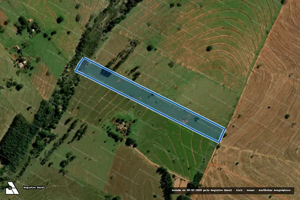 Imagem de satélite de Lote Rural nº 52-A e 53-B, da subdivisão dos lotes nº 52 e 53, estes destacados do lote nº 02, da Gleba nº 08, 2ª Secção, d - Mat-12542 em Alto Paraíso - PR