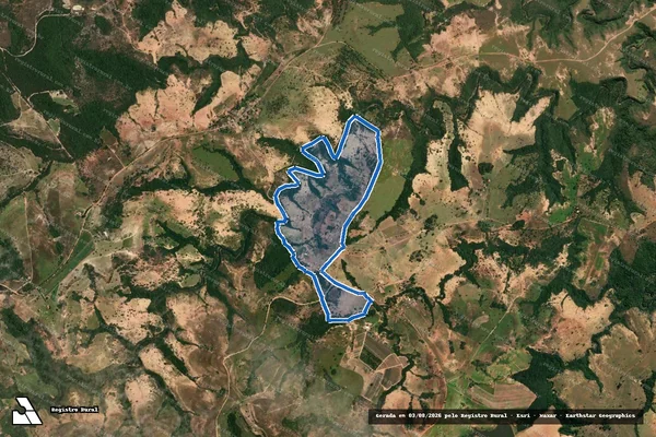 Imagem de satélite de Fazenda São Gonçalo, lugar denominado Andrade - Parte 1 em Varjão de Minas - MG