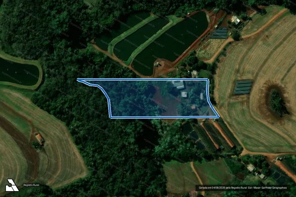 Imagem de satélite de PARTE 2 - Lote 243-A, desmembrado do primitivo lt. 243, Gl. 08, da Col. Pindorama - PARCELA 02 em Nova Aurora - PR