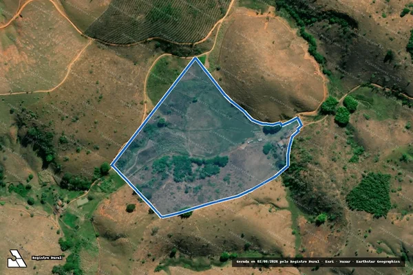 Imagem de satélite de FAZENDA CACHOEIRA COMPRIDA - Parte 1 em Raul Soares - MG